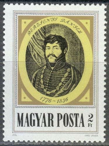 Poštovní známka Maïarsko 1976 Dániel Berzsenyi, básník Mi# 3141
