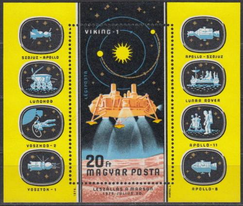 Poštovní známka Maïarsko 1976 Prùzkum vesmíru Mi# Block 121