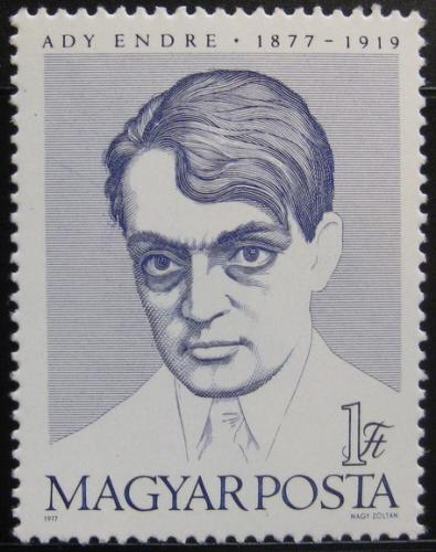 Poštovní známka Maïarsko 1977 Endre Ady, básník Mi# 3242