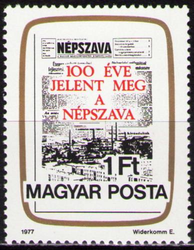 Poštovní známka Maïarsko 1977 Noviny Mi# 3191