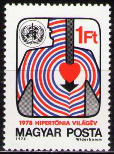 Poštovní známka Maïarsko 1978 Boj s krevním tlakem Mi# 3306