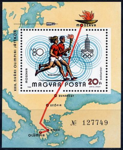 Poštovní známka Maïarsko 1980 LOH Moskva Mi# Block 142