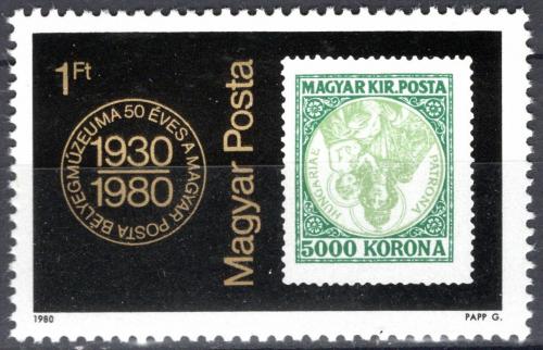 Poštovní známka Maïarsko 1980 Poštovní muzeum Mi# 3428