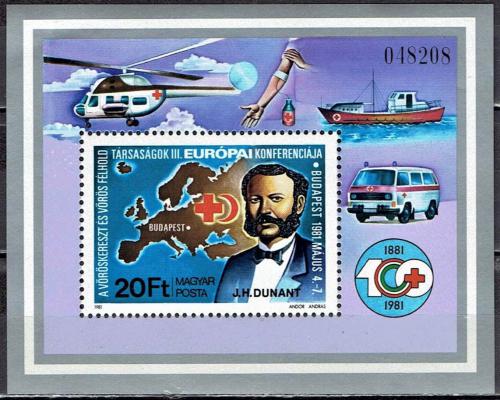 Poštovní známka Maïarsko 1981 Maïarský èervený køíž Mi# Block 149