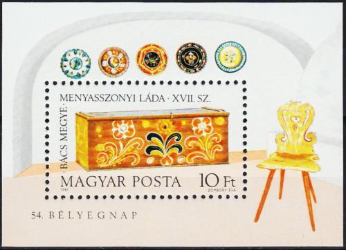 Poštovní známka Maïarsko 1981 Svatební truhla Mi# Block 151