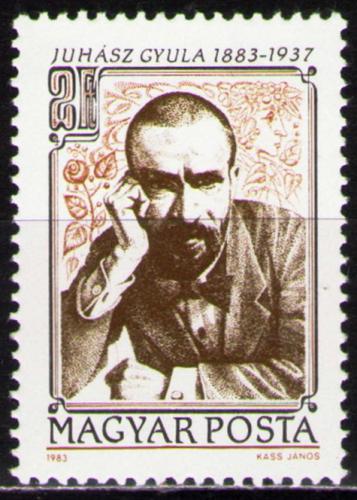 Poštovní známka Maïarsko 1983 Gyula Juhász, básník Mi# 3599