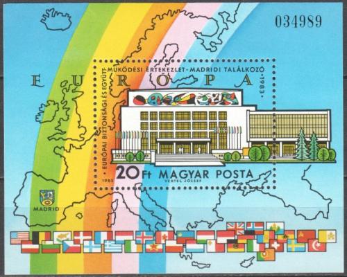 Poštovní známka Maïarsko 1983 Konference bezpeènosti Mi# Block 168