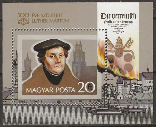Poštovní známka Maïarsko 1983 Martin Luther Mi# Block 165
