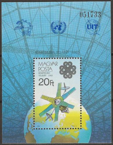 Poštovní známka Maïarsko 1983 Rok komunikace Mi# Block 167