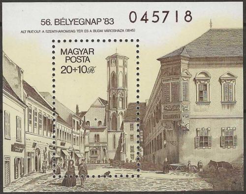 Poštovní známka Maïarsko 1983 Stará radnice Mi# Block 166