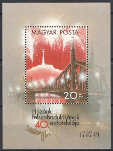 Poštovní známka Maïarsko 1985 Osvobození, 40. výroèí Mi# Block 177