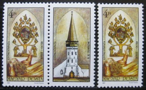 Poštovní známka Maïarsko 1987 Kostel Gyongyospata Mi# 3921