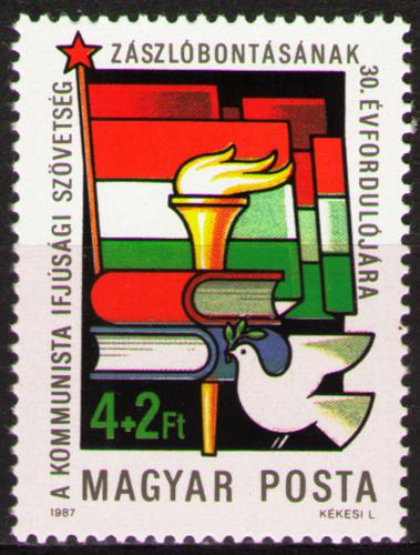 Poštovní známka Maïarsko 1987 Mladí komunisti Mi# 3885