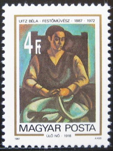 Poštovní známka Maïarsko 1987 Umìní, Bela Uitz Mi# 3883