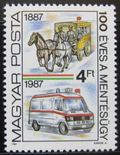 Poštovní známka Maïarsko 1987 Záchranáøi Mi# 3896
