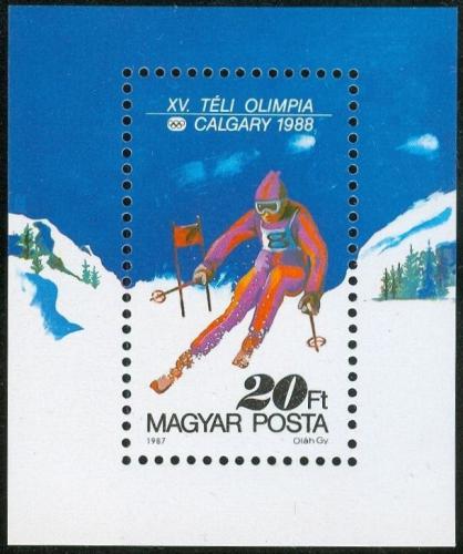 Poštovní známka Maïarsko 1987 ZOH Calgary Mi# Block 193