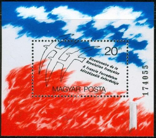 Poštovní známka Maïarsko 1989 Francouzská revoluce Mi# Block 203