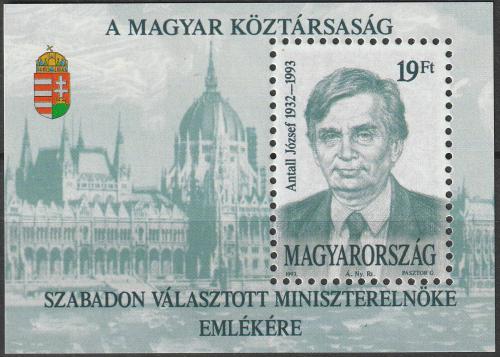 Poštovní známka Maïarsko 1993 József Antall Mi# Block 229