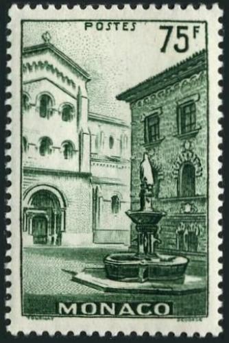 Poštovní známka Monako 1954 Námìstí s kašnou Mi# 491 Kat 25€