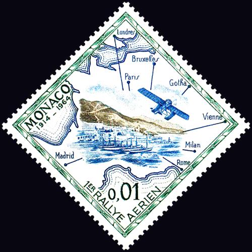 Poštovní známka Monako 1964 Hydroplán Mi# 756