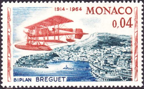 Poštovní známka Monako 1964 Letadlo Breguet nad Monte Carlo Mi# 759