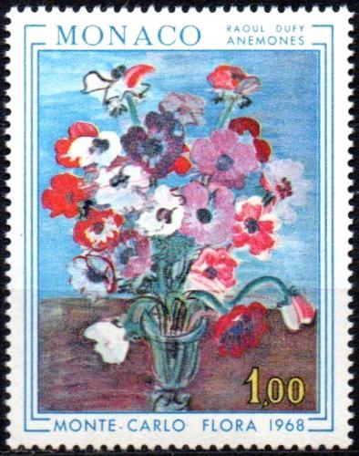 Poštovní známka Monako 1968 Kvìtiny, umìní, Raoul Dufy Mi# 890