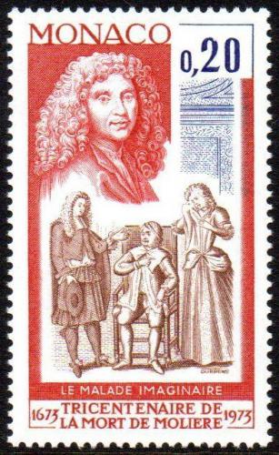Poštovní známka Monako 1973 Molière Mi# 1075