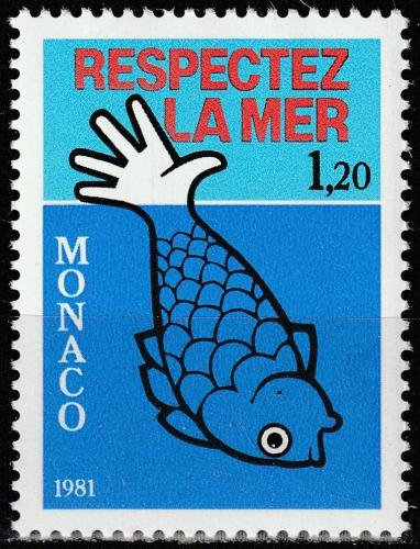 Poštovní známka Monako 1981 Ochrana svìtových moøí Mi# 1464