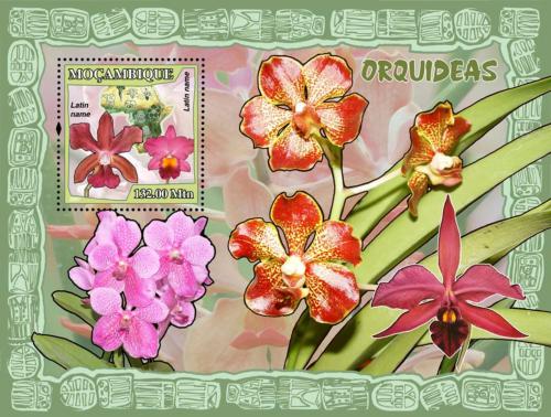 Poštovní známka Mosambik 2007 Orchideje Mi# Block 212 Kat 10€