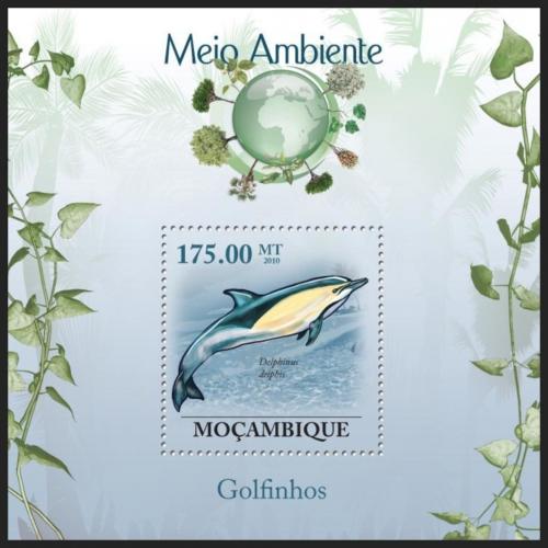 Poštovní známka Mosambik 2010 Delfín obecný Mi# Block 311 Kat 10€