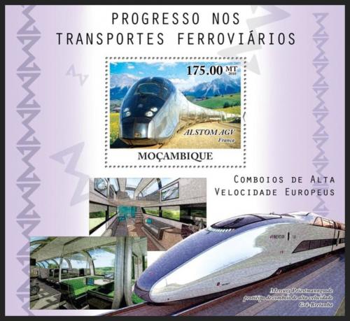 Potovn znmka Mosambik 2010 Modern lokomotivy Mi# Block 390 Kat 10