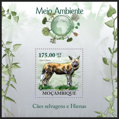 Poštovní známka Mosambik 2010 Pes hyenovitý Mi# Block 305 Kat 10€