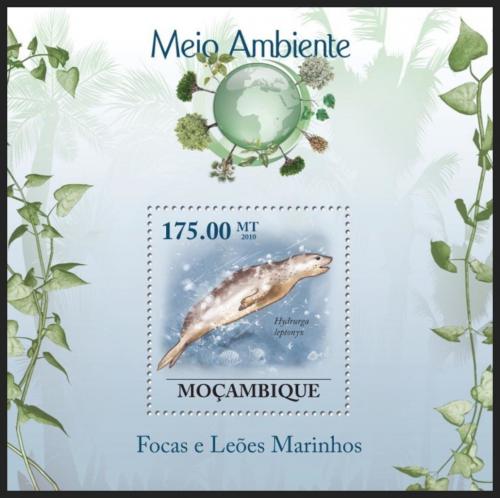 Poštovní známka Mosambik 2010 Tuleò leopardí Mi# Block 310 Kat 10€