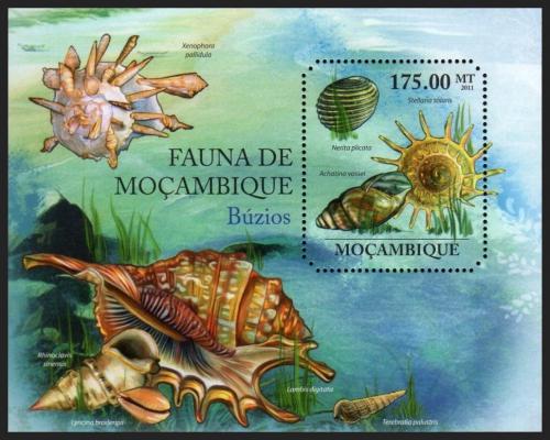 Poštovní známka Mosambik 2011 Mušle Mi# Block 494 Kat 10€