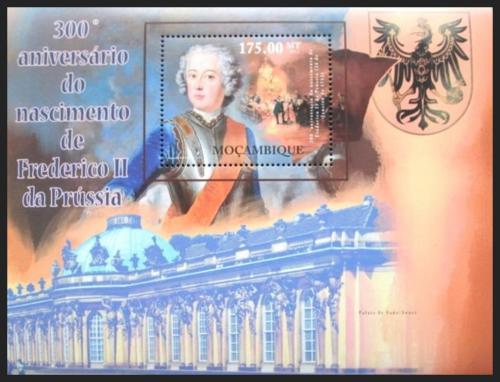 Poštovní známka Mosambik 2012 Fridrich II. Veliký Mi# Block 586 Kat 10€