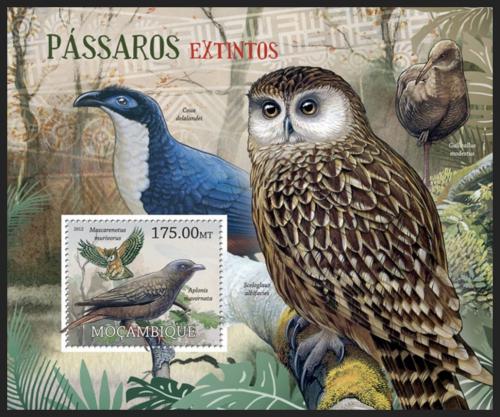 Poštovní známka Mosambik 2012 Vyhynulí ptáci Mi# Block 627 Kat 10€