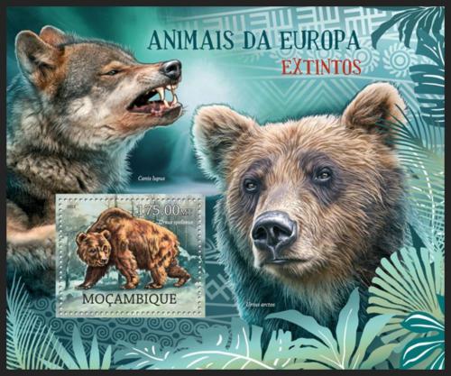 Poštovní známka Mosambik 2012 Vyhynulí savci Evropy Mi# Block 646 Kat 10€ 