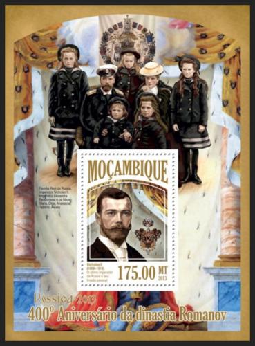 Potovn znmka Mosambik 2013 Dynastie Romanovc Mi# Block 807 Kat 10