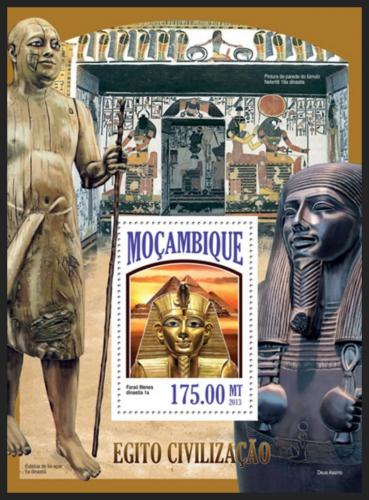 Poštovní známka Mosambik 2013 Egyptská civilizace Mi# Block 819 Kat 10€
