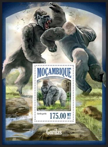 Potovn znmka Mosambik 2013 Gorily Mi# Block 837 Kat 10 - zvtit obrzek