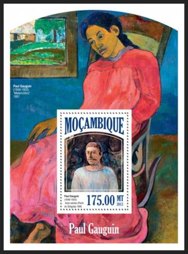 Potovn znmka Mosambik 2013 Umn, Paul Gauguin Mi# Block 843 Kat 10