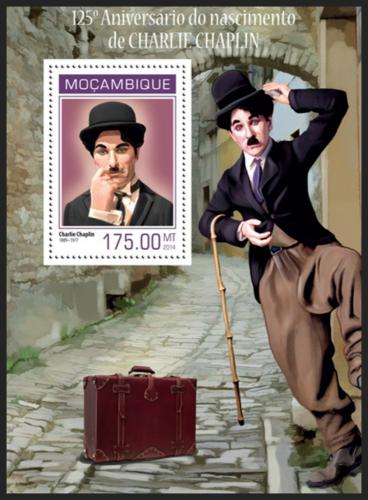 Potovn znmka Mosambik 2014 Charlie Chaplin Mi# Block 863 Kat 10 - zvtit obrzek