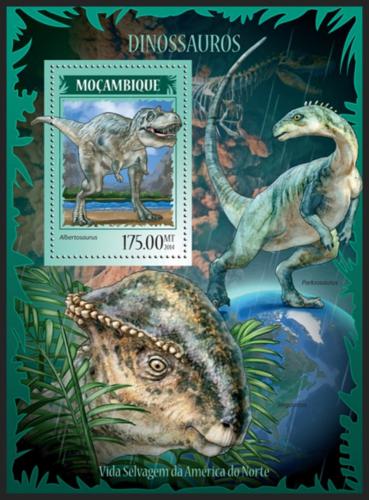 Poštovní známka Mosambik 2014 Dinosauøi Mi# Block 891 Kat 10€