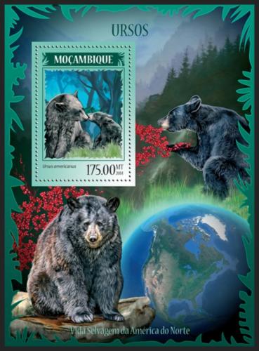 Poštovní známka Mosambik 2014 Medvìdi Mi# Block 909 Kat 10€