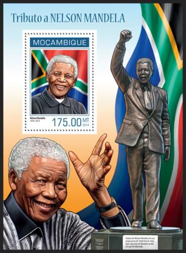 Potovn znmka Mosambik 2014 Nelson Mandela Mi# Block 885 Kat 10 - zvtit obrzek