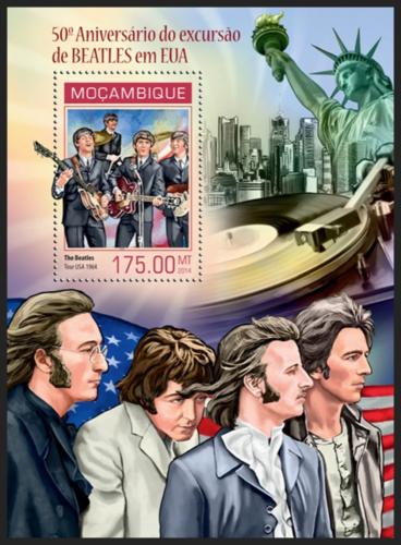 Poštovní známka Mosambik 2014 The Beatles Mi# Block 876 Kat 10€