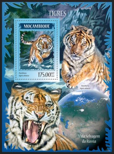 Poštovní známka Mosambik 2014 Tygøi Mi# Block 915 Kat 10€