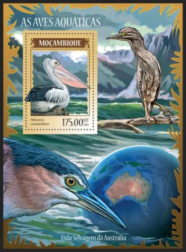 Poštovní známka Mosambik 2014 Vodní ptáci Mi# Block 896 Kat 10€