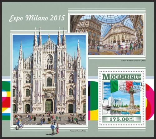 Potovn znmka Mosambik 2015 EXPO Milano Mi# Block 1067 Kat 10
