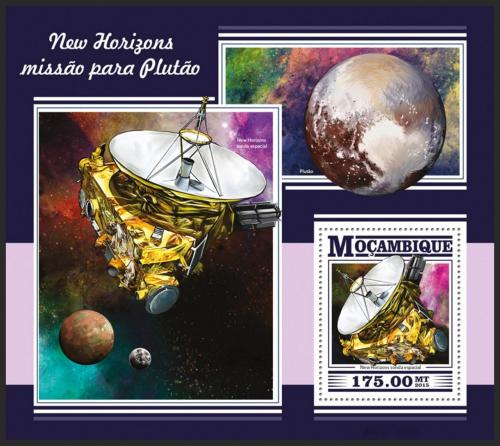 Potovn znmka Mosambik 2015 Mise k planet Pluto Mi# Block 1057 Kat 10 - zvtit obrzek